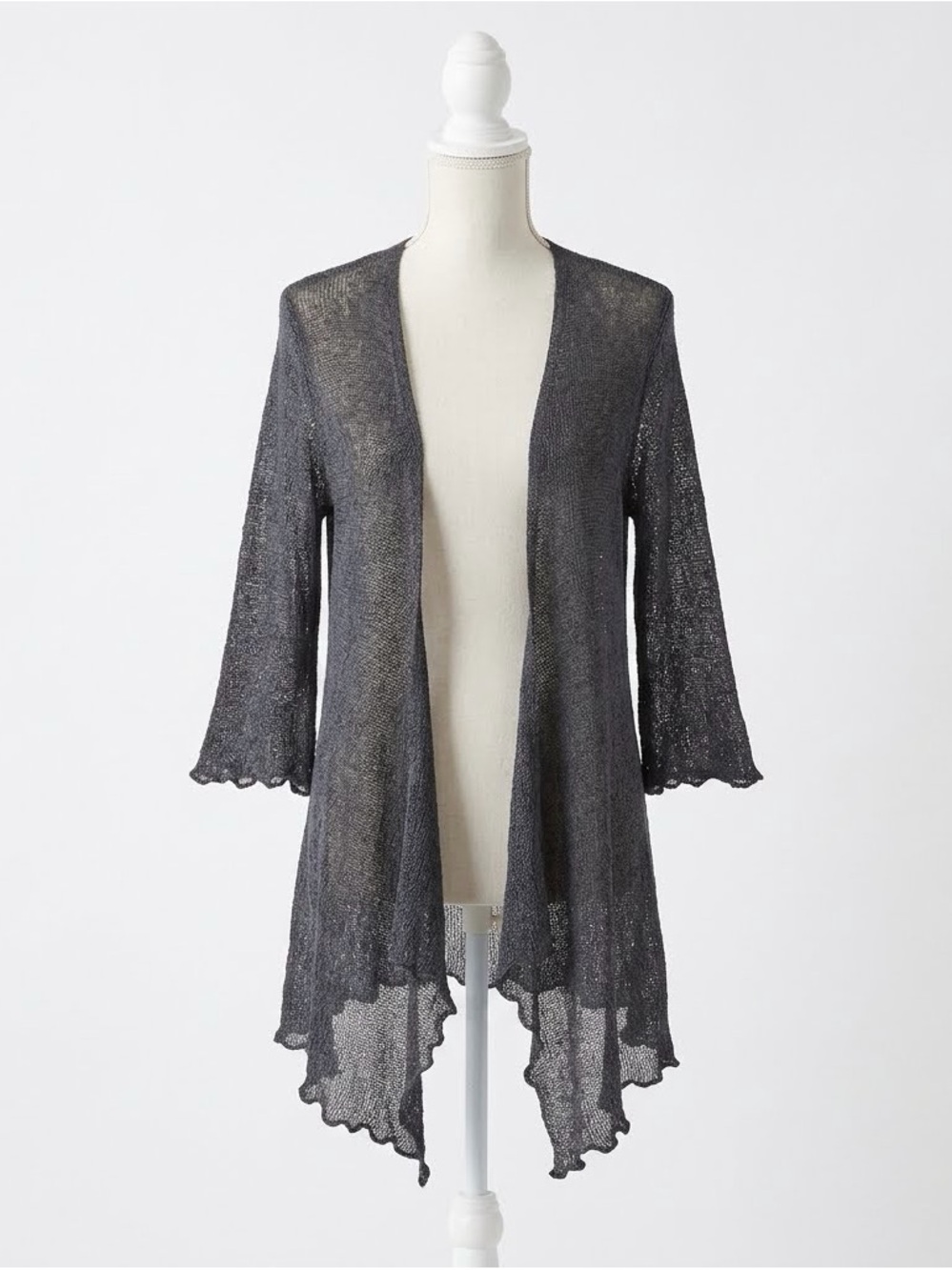 Y2K Linen Cardigan Blue Small